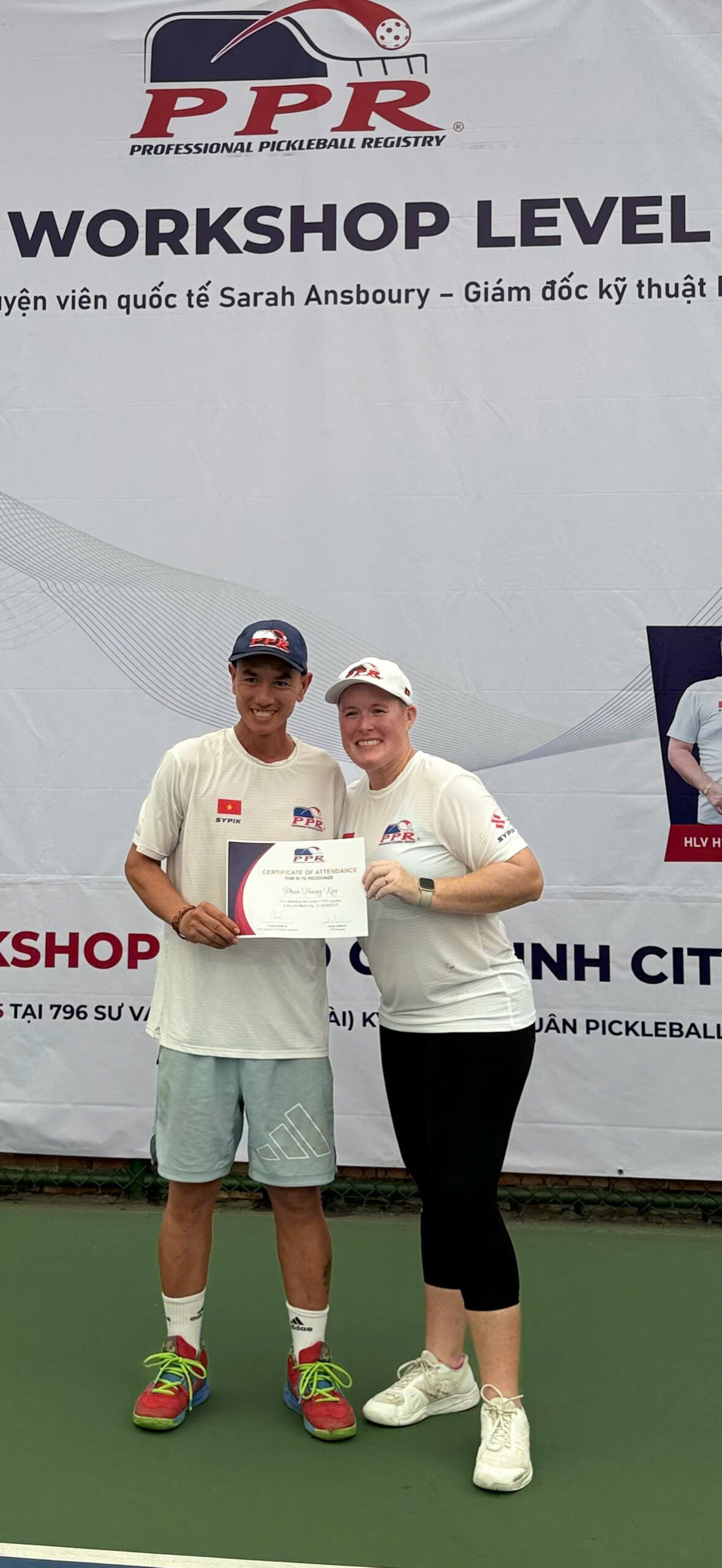 HLV Phan Hoàng Kiệt tại hoạt động đào tạo và chứng nhận PPR Pickleball